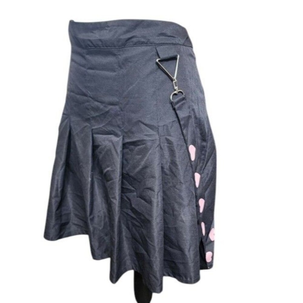Shein Curve Size 4X Black Suspender Hearts Mini Skirt Gothic Punk Grunge